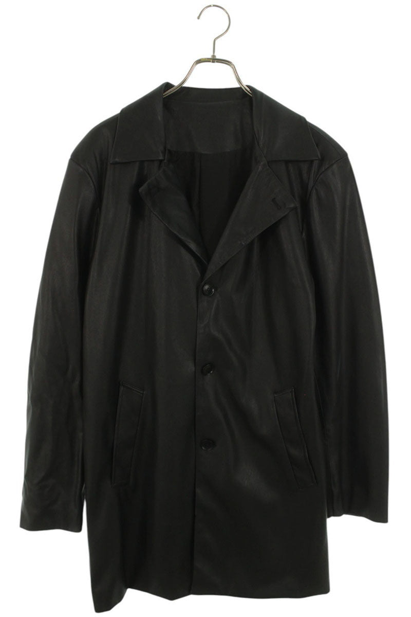 PANERO Leather Coat Black Size L