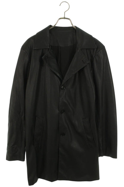 PANERO Leather Coat Black Size L