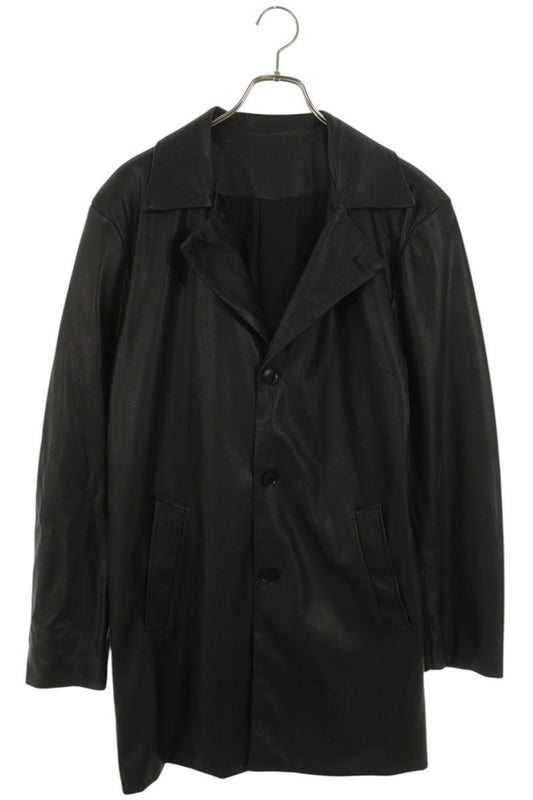 PANERO Leather Coat Black Size L