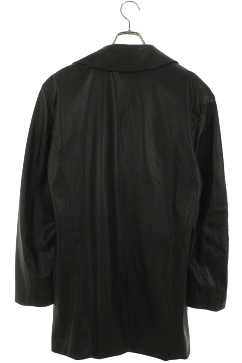 PANERO Leather Coat Black Size L