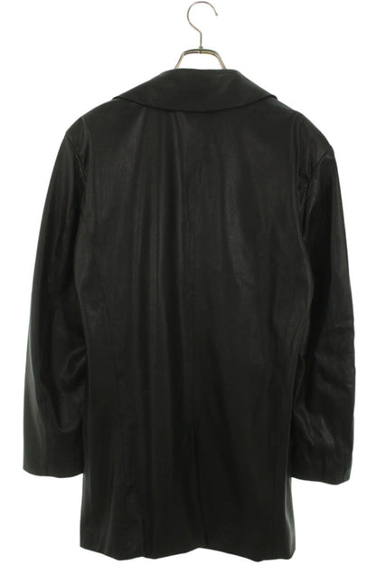PANERO Leather Coat Black Size L