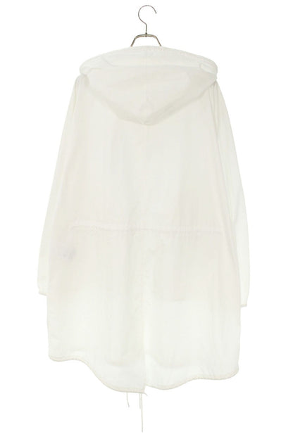 Prada White Cotton Hooded Coat Size S