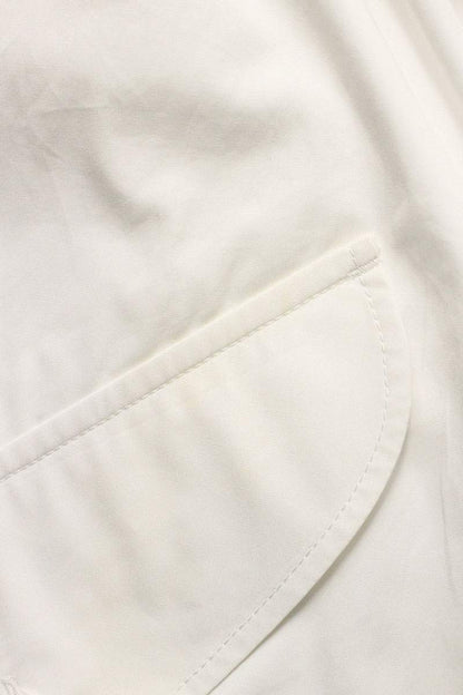 Prada White Cotton Hooded Coat Size S