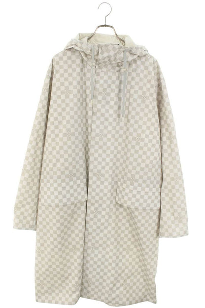LOUISVUITTON 24SS Damier Long Nylon Coat White Size M