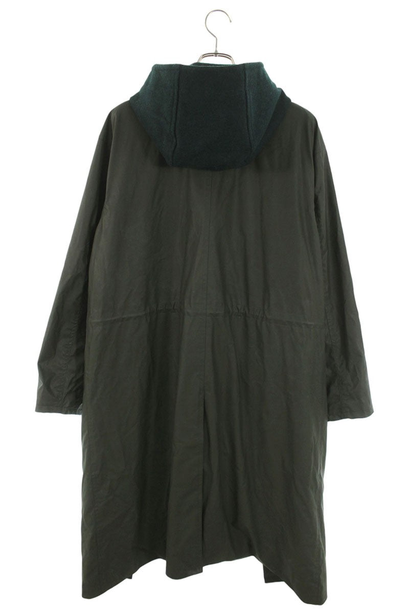 TOGA VIRILIS Mixed Material Duffle Coat Green Size S