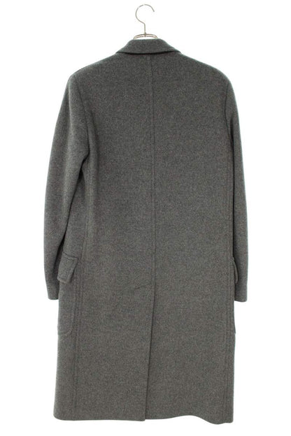 LOUISVUITTON Multi Pocket Wool Chesterfield Coat Gray Size S