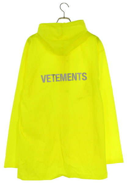 Vetements Logo Print Coat Yellow Size XL