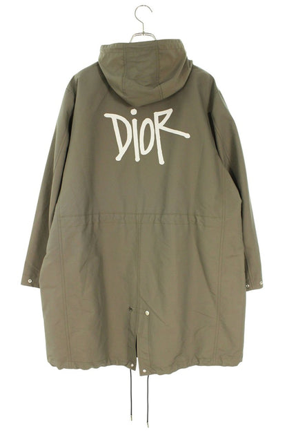 DIOR x SHAWN STUSSY Back Logo Mods Coat Khaki Size XL