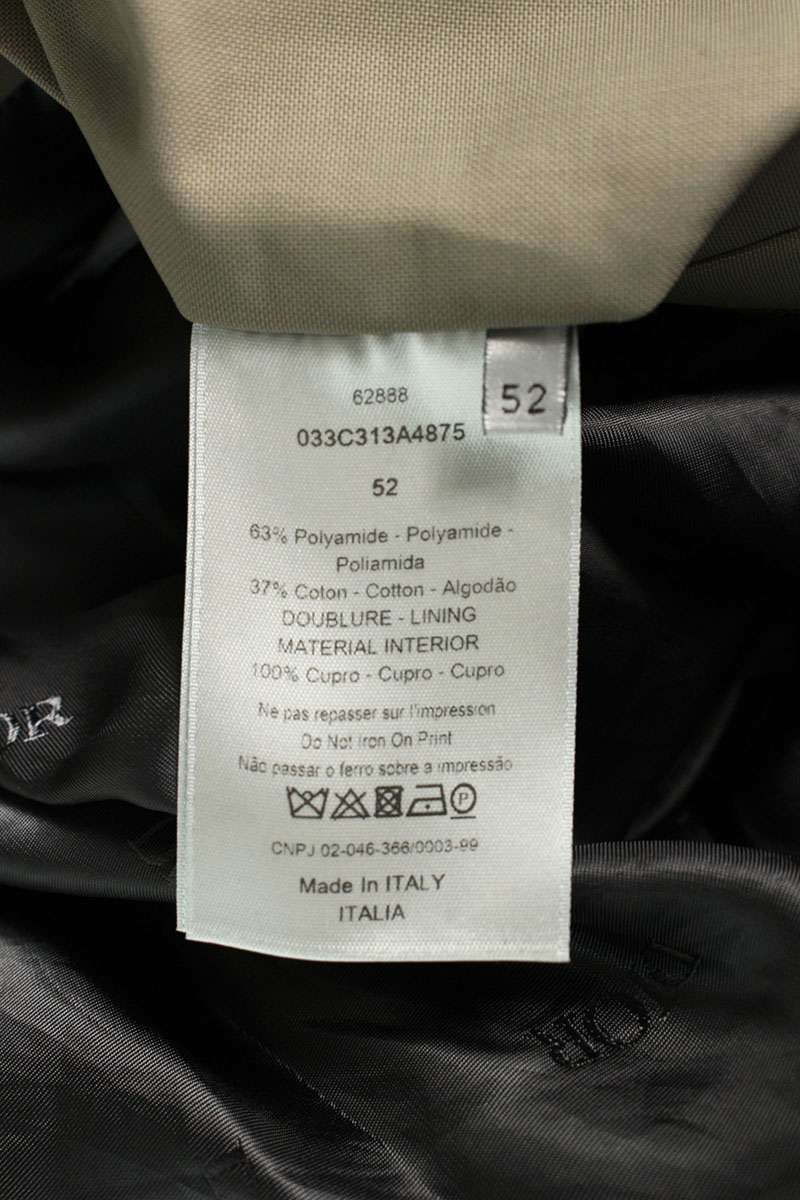 DIOR x SHAWN STUSSY Back Logo Mods Coat Khaki Size XL