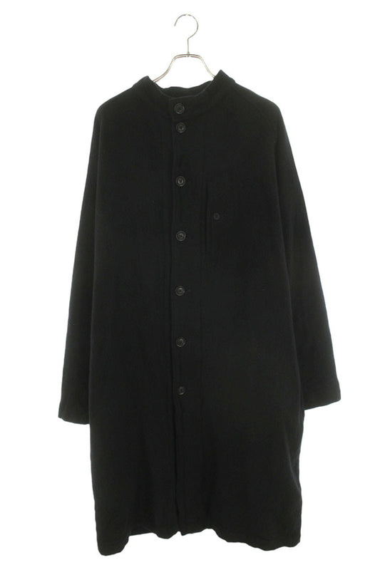 GroundY Wool Nylon Stand Collar Coat Black Size L