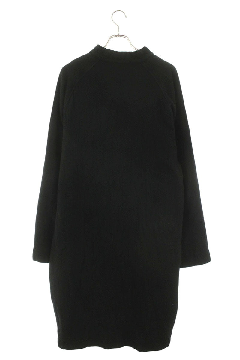 GroundY Wool Nylon Stand Collar Coat Black Size L