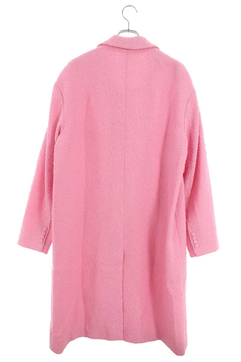 AMI Single Breasted Wool Blend Coat Pink Size M