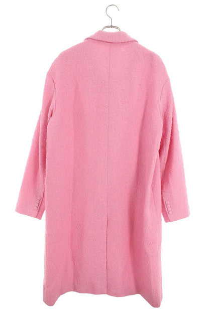 AMI Single Breasted Wool Blend Coat Pink Size M
