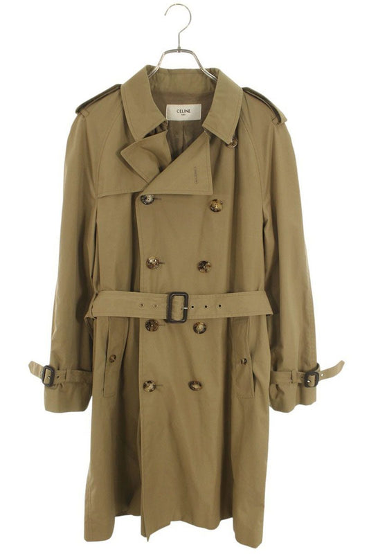 CELINE Belted Trench Coat Beige Size L
