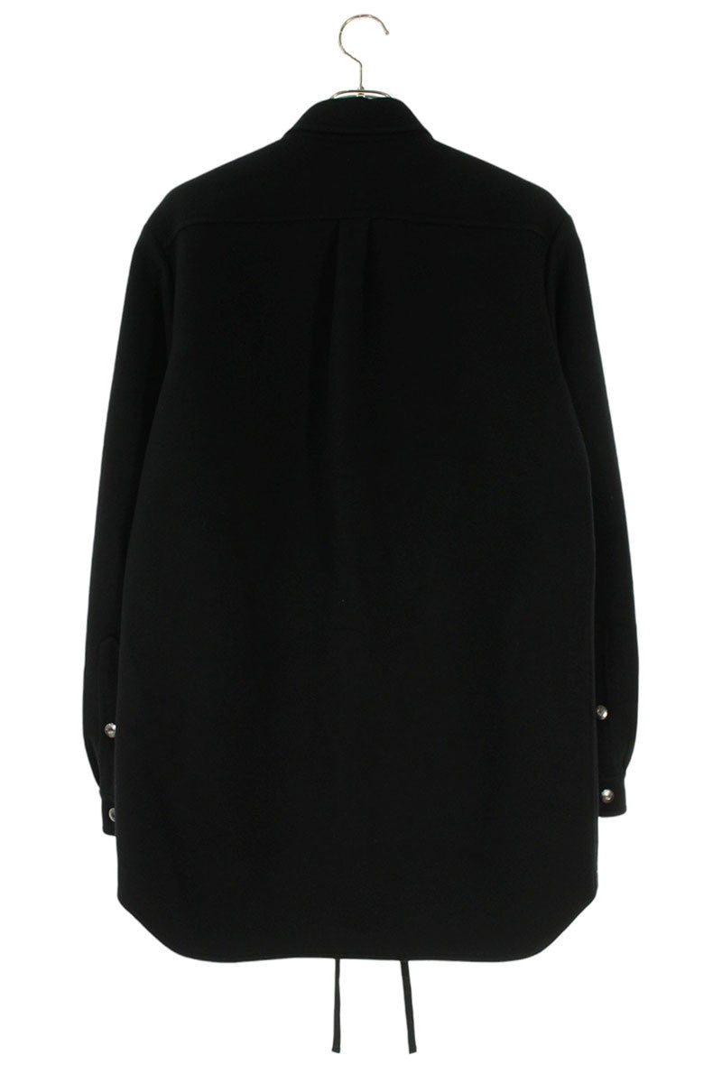 Valentino Logo Wool Coat Black Size S