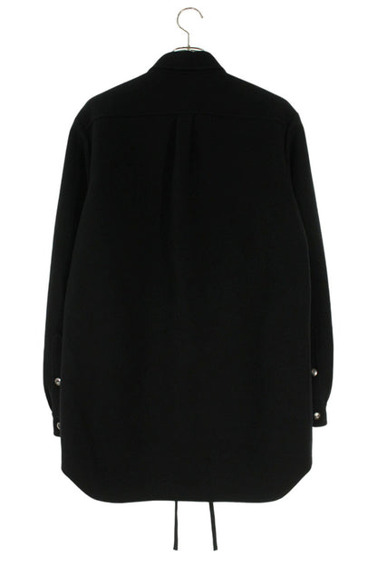Valentino Logo Wool Coat Black Size S