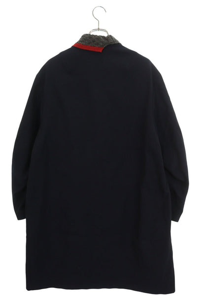 kolor 20AW Woolly Tricotine Asymmetric Coat Navy Size M