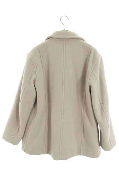 FACTOTUM Light Gray Pile Melton Peacoat Size M