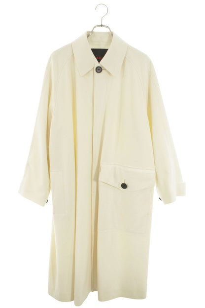 CABaN Off-White Wool Balmacaan Coat Size S