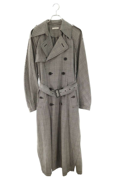 CHRISTIANDADA Houndstooth Wool Trench Coat Size 36