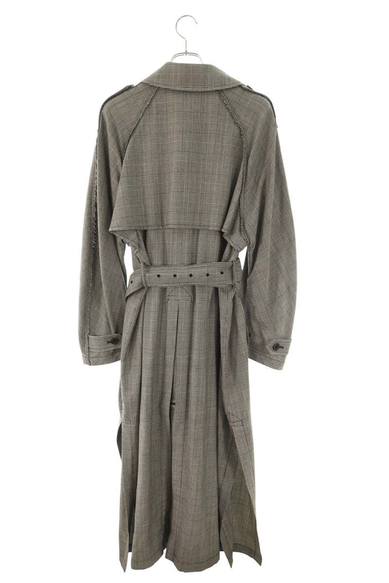 CHRISTIANDADA Houndstooth Wool Trench Coat Size 36