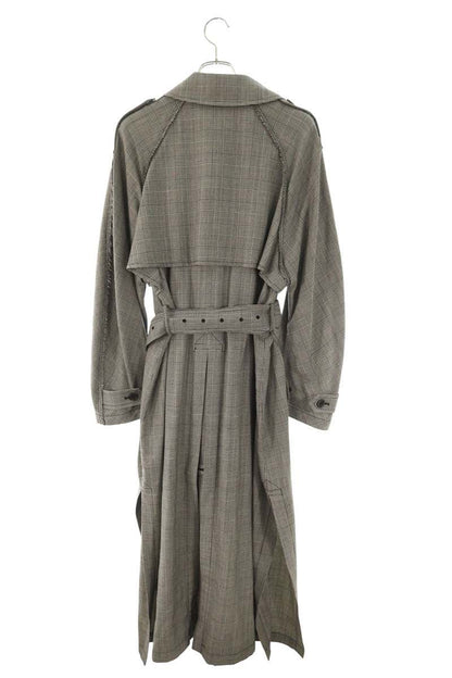 CHRISTIANDADA Houndstooth Wool Trench Coat Size 36