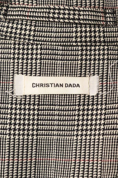 CHRISTIANDADA Houndstooth Wool Trench Coat Size 36