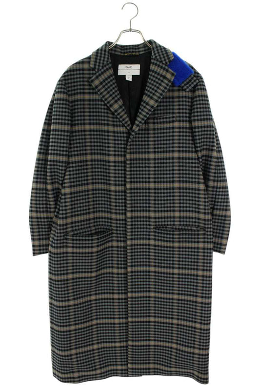 OAMC Checked Wool Chesterfield Coat Gray Size M