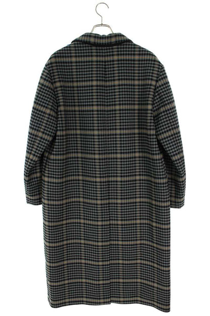 OAMC Checked Wool Chesterfield Coat Gray Size M