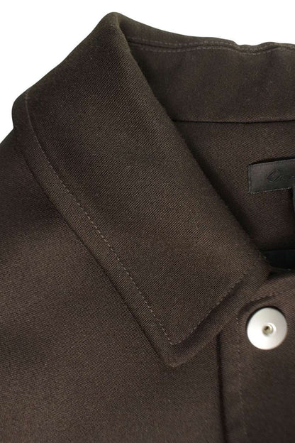 Omar Afridi Brown Wool Balmacaan Coat Size S