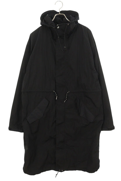 Jieda Black Nylon Military Hooded Coat Size XL