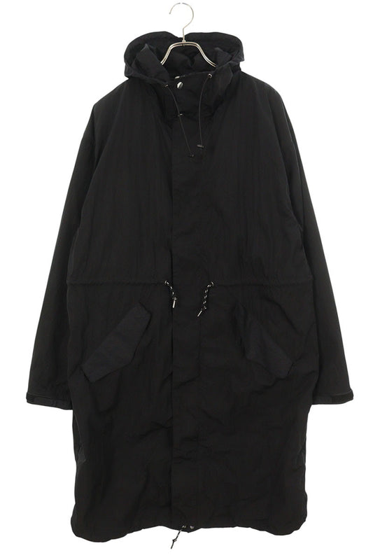 Jieda Black Nylon Military Hooded Coat Size XL