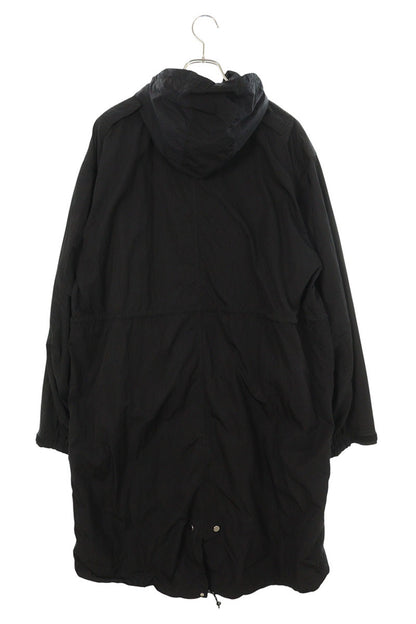 Jieda Black Nylon Military Hooded Coat Size XL