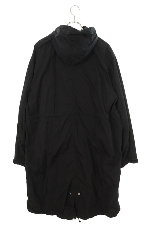 Jieda Black Nylon Military Hooded Coat Size XL