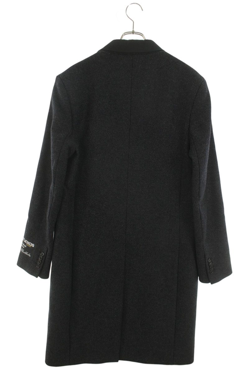 ACNE STUDIOS Sleeve Patch Wool Chester Coat Gray Size S