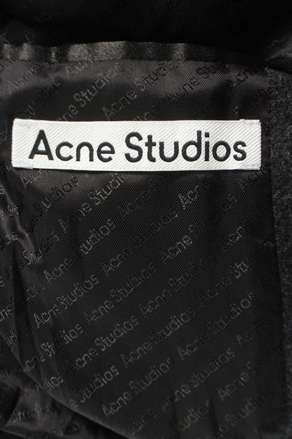 ACNE STUDIOS Sleeve Patch Wool Chester Coat Gray Size S