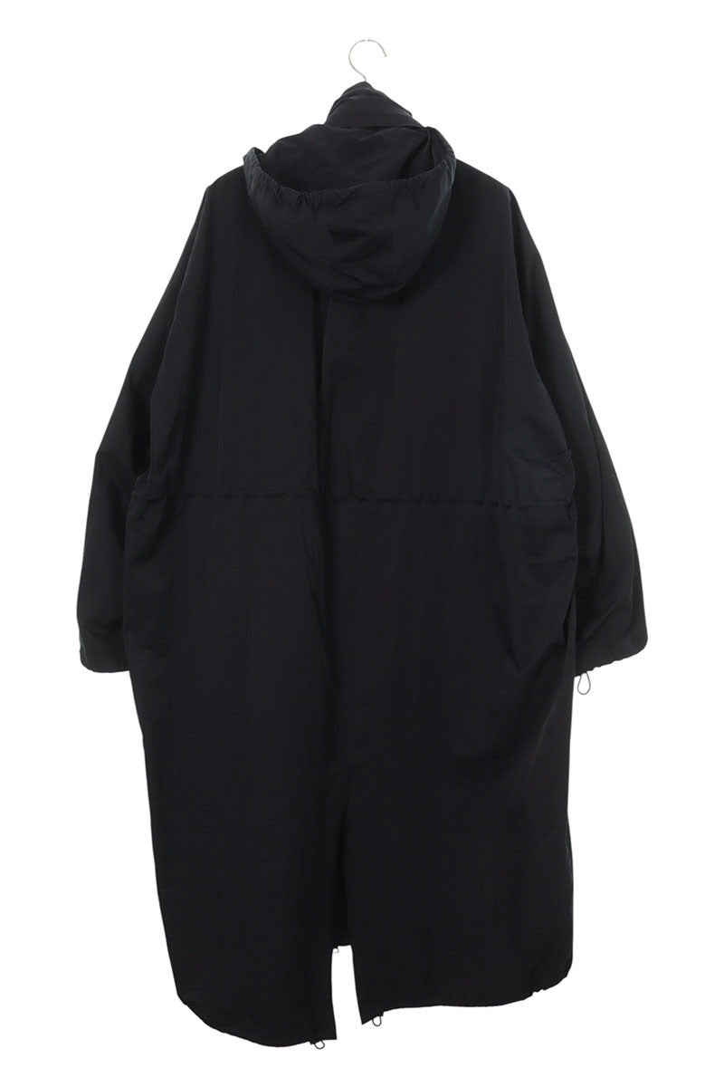 BOTTEGA VENETA Black Nylon Stowaway Hood Coat Size S