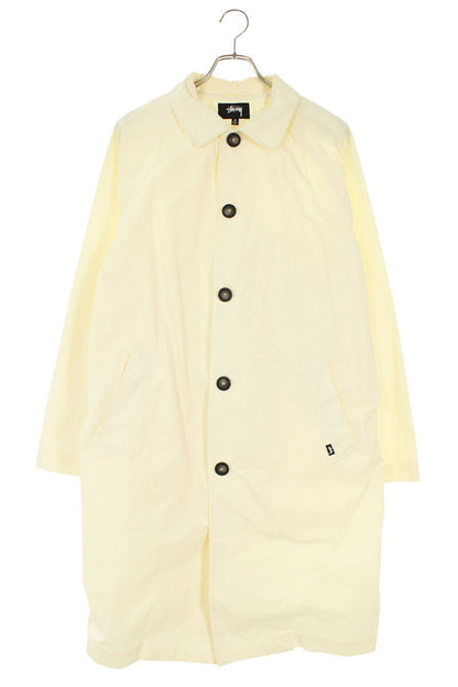 STUSSY White Nylon Boxy Mac Coat Size M