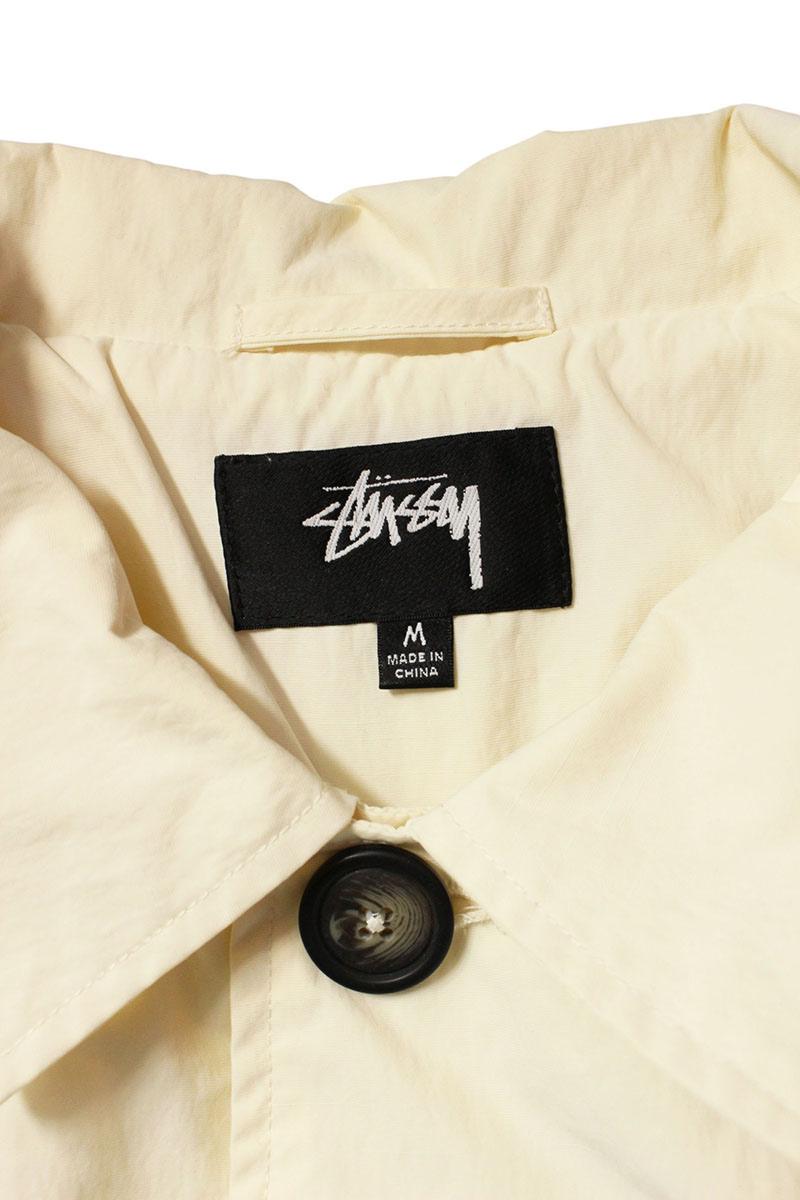 STUSSY White Nylon Boxy Mac Coat Size M