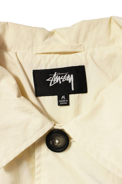 STUSSY White Nylon Boxy Mac Coat Size M