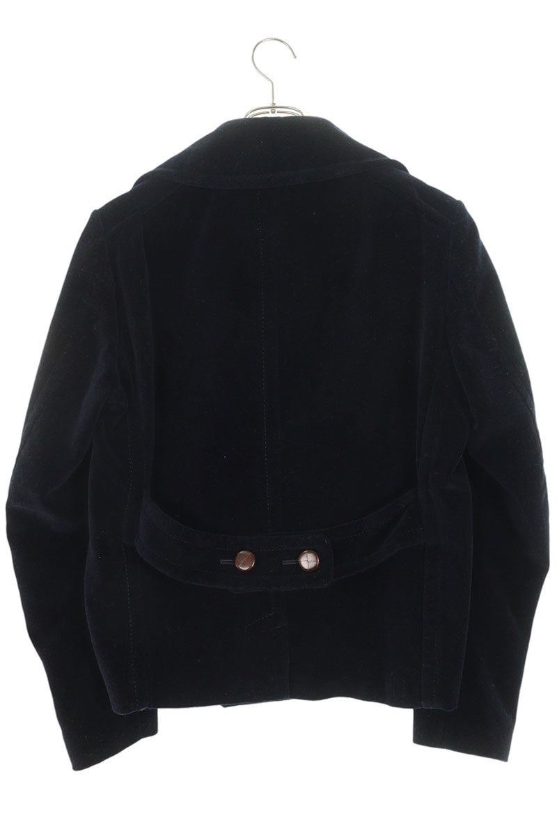 kolor Navy Gold Zip Detail Wool Blend Peacoat Size S