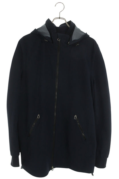 Hermes Hooded Zip Up Coat Blue Size L