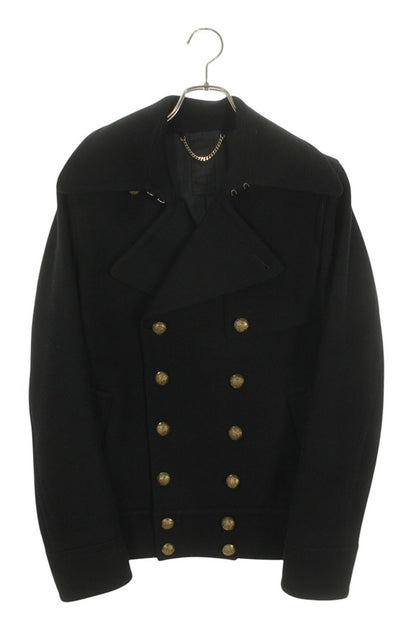 GalaabenD Black Emblem Button Wool Peacoat Size S
