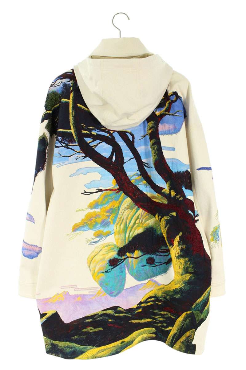 VALENTINO Roger Dean Graphic Coat White Size M