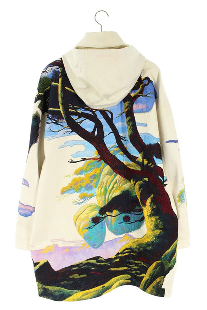 VALENTINO Roger Dean Graphic Coat White Size M