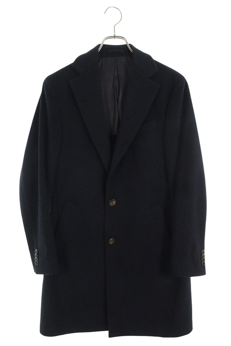 lardini Wool Chester Coat Black Size S