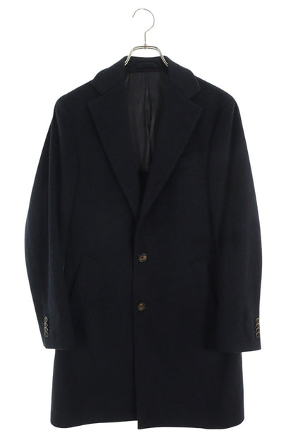 lardini Wool Chester Coat Black Size S