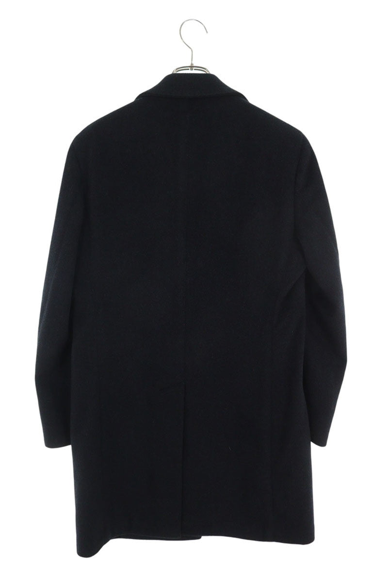 lardini Wool Chester Coat Black Size S