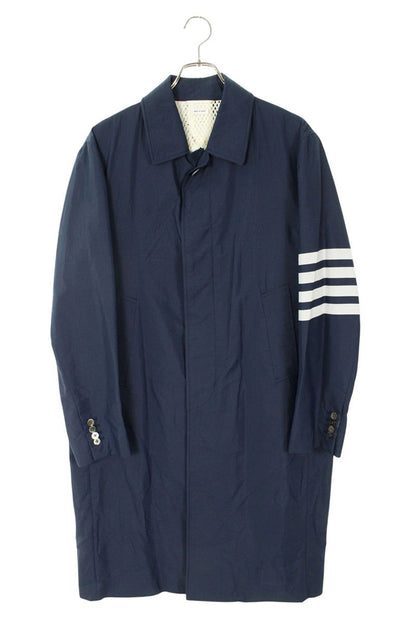 THOM BROWNE MOU559A 4-Bar Nylon Trench Coat Size 2