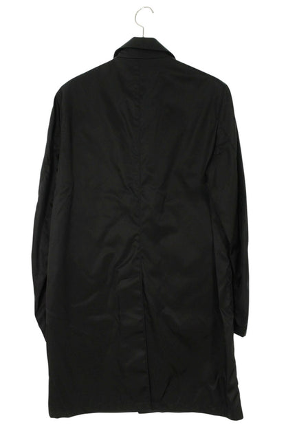 PRADA Re-Nylon Triangle Logo Plate Coat Black Size 44